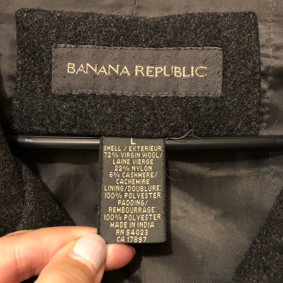 BANANA REPUBLIC Men’s Wool Pea Coat - Picture 3 of 5